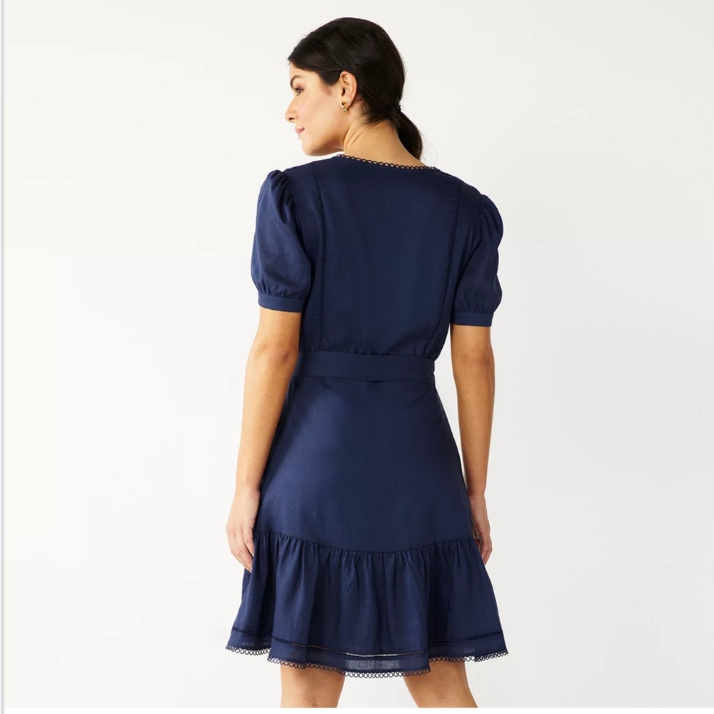 Draper James RSVP Puff Sleeve Tiered Dress Large - Picture 2 of 12